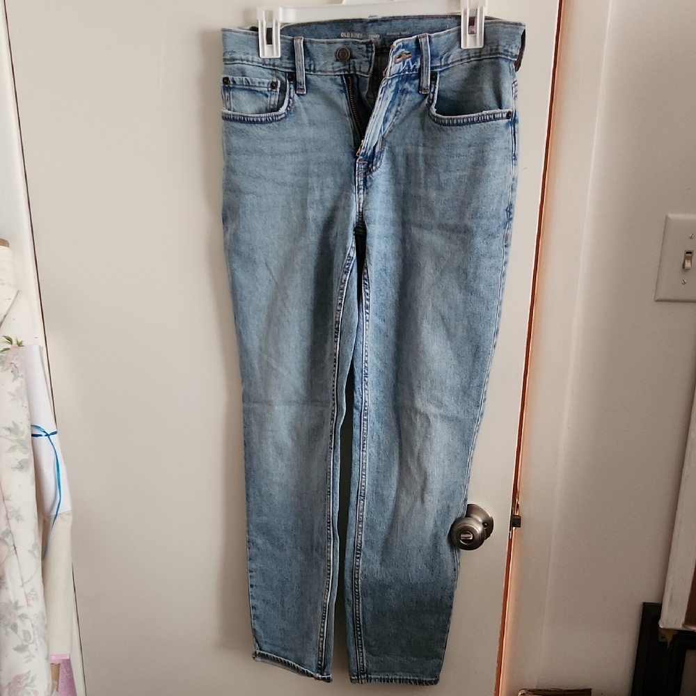 Old Navy Light Blue Athletic Taper Jeans 28x30